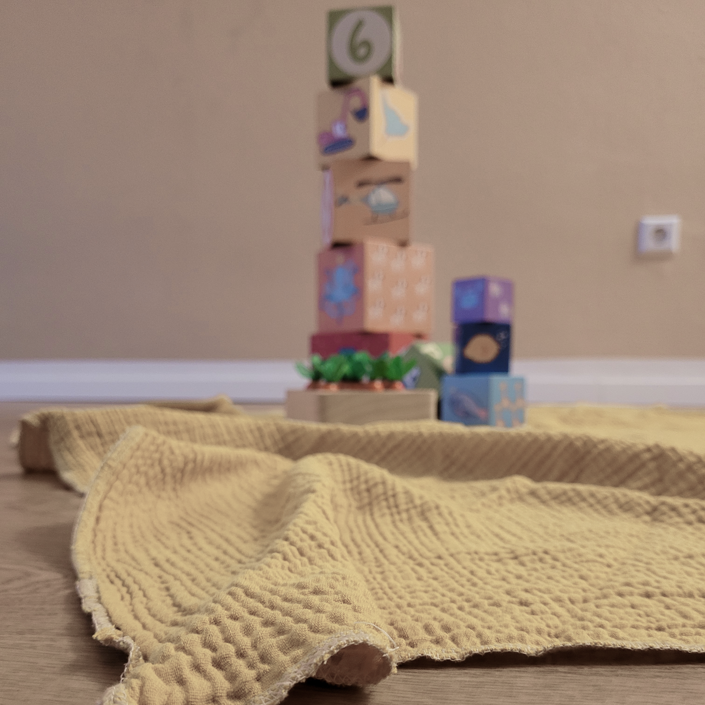 Decke, Unterlage, Dreieckstuch oder Stilltuch aus Bio Baumwolle
