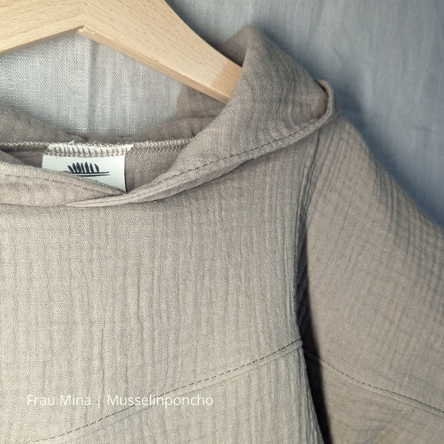 Musselin Badeponcho aus 100% Bio-Baumwolle