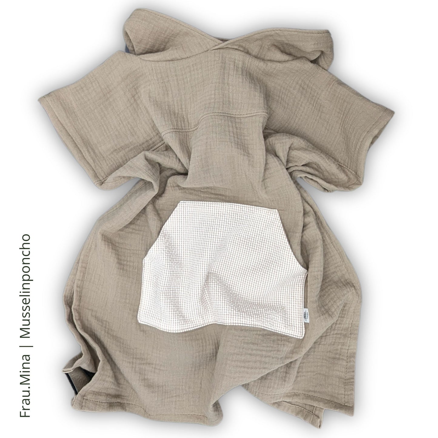 Musselin Badeponcho aus 100% Bio-Baumwolle